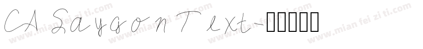 CA Saygon Text字体转换